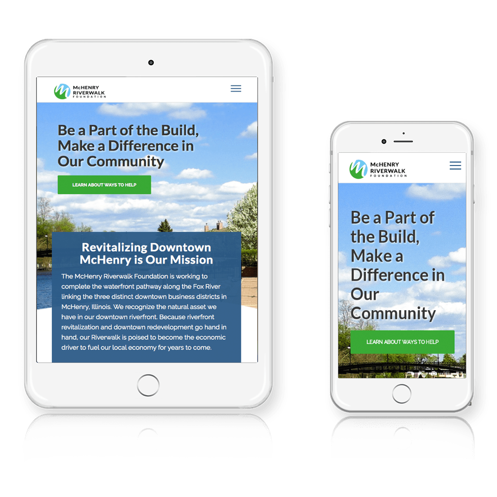 McHenry Riverwalk Foundation responsive layout