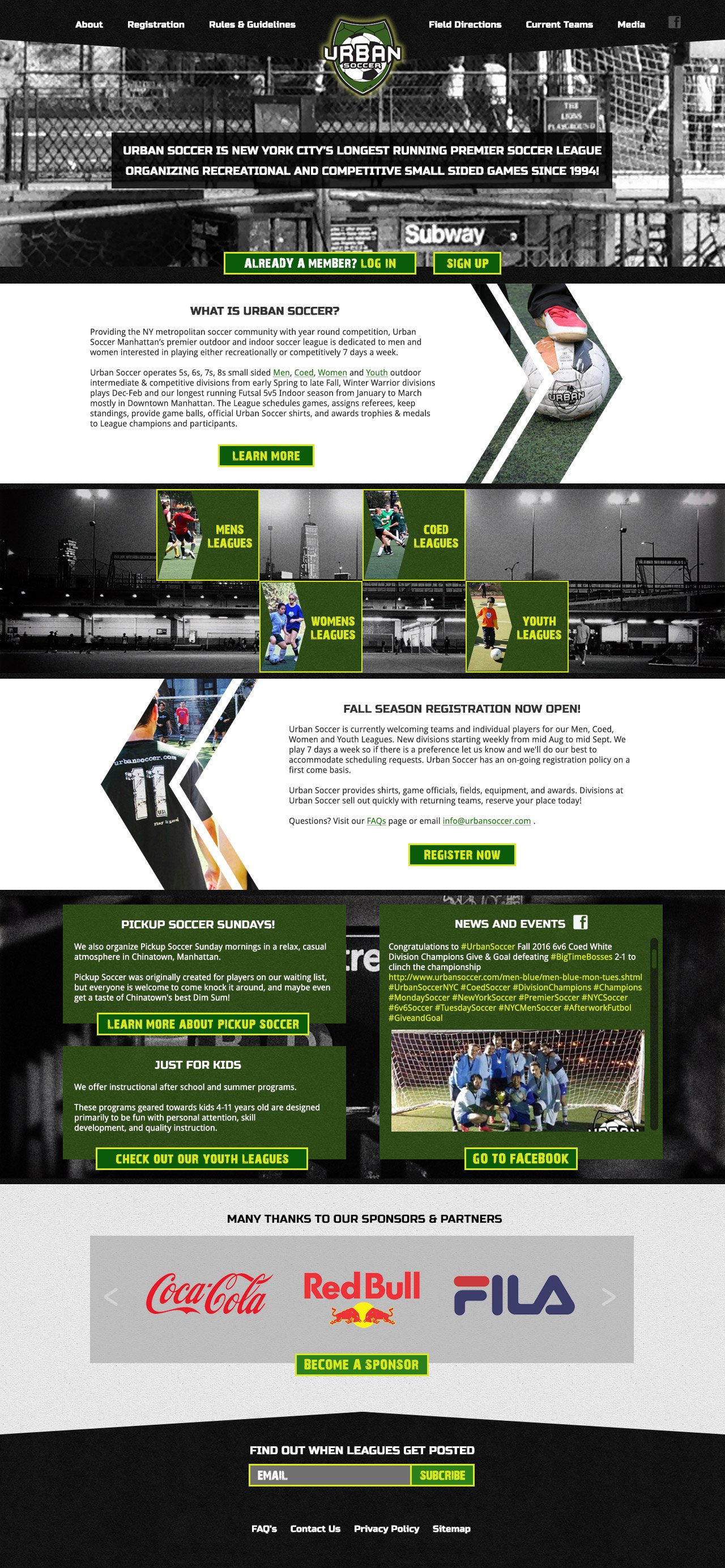 Urban Soccer NYC Home Page