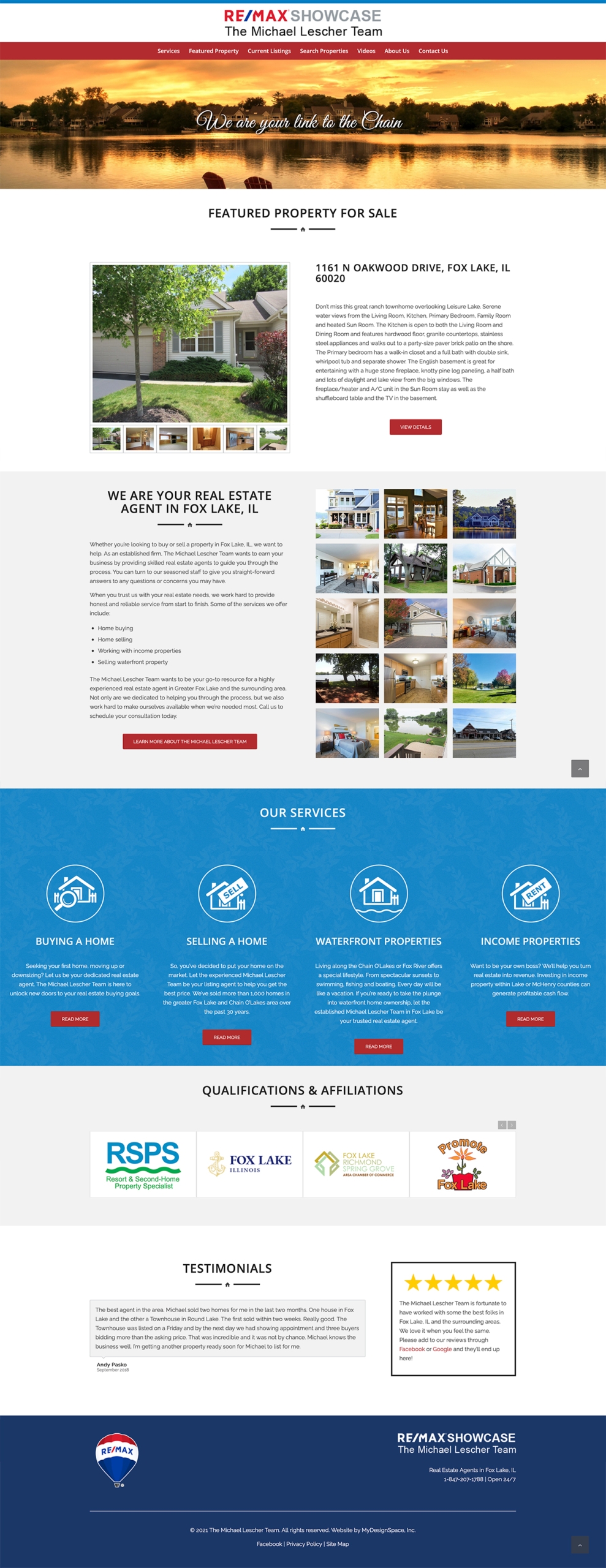 Remax Showcase - The Michael Lescher Team Home Page Layout